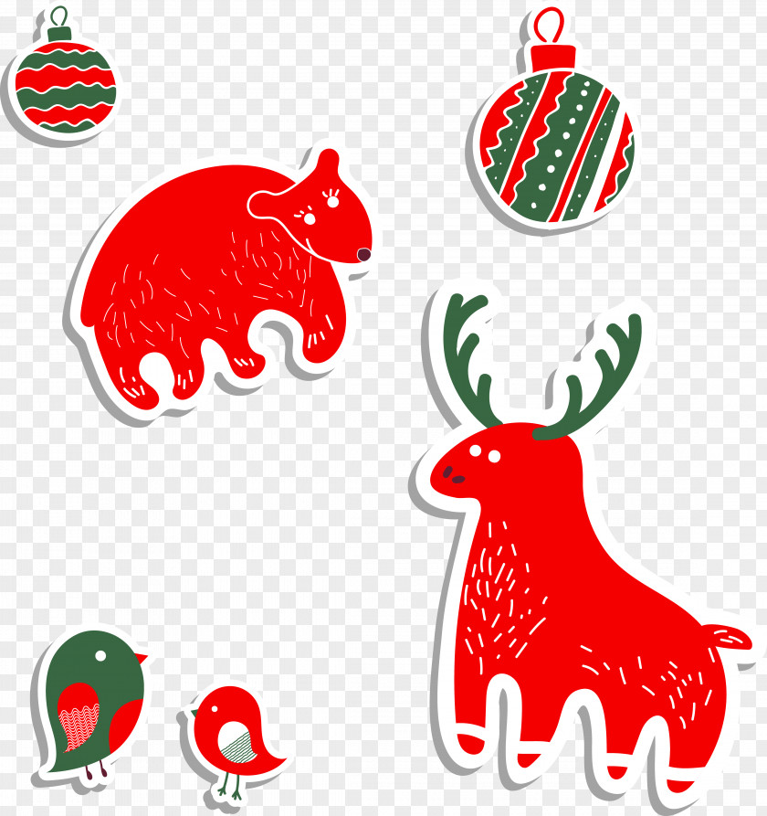 Cute Winter Animals And Ball Holiday Card Design Animal Illustration PNG