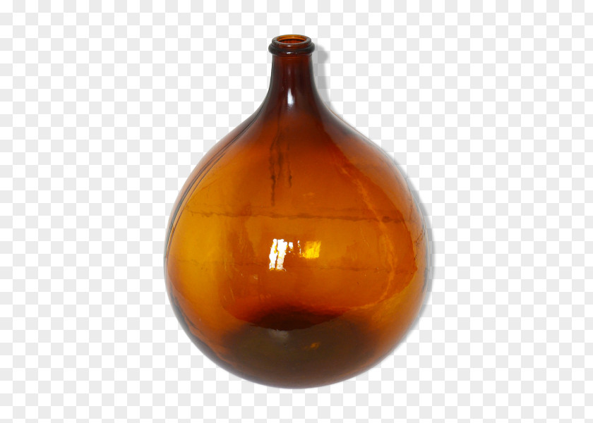 Vase Glass Bottle Caramel Color PNG