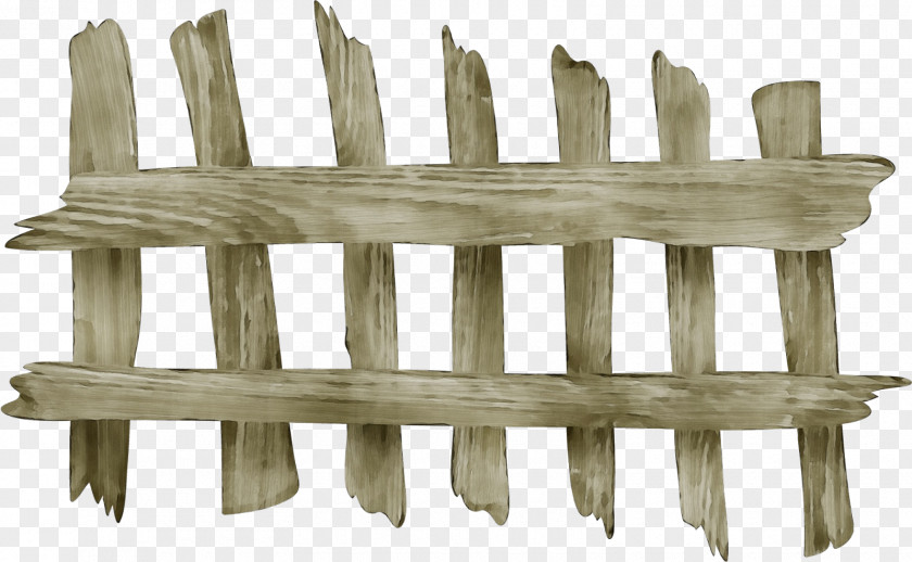 Wood Picket Fence Outdoor Bench Furniture PNG