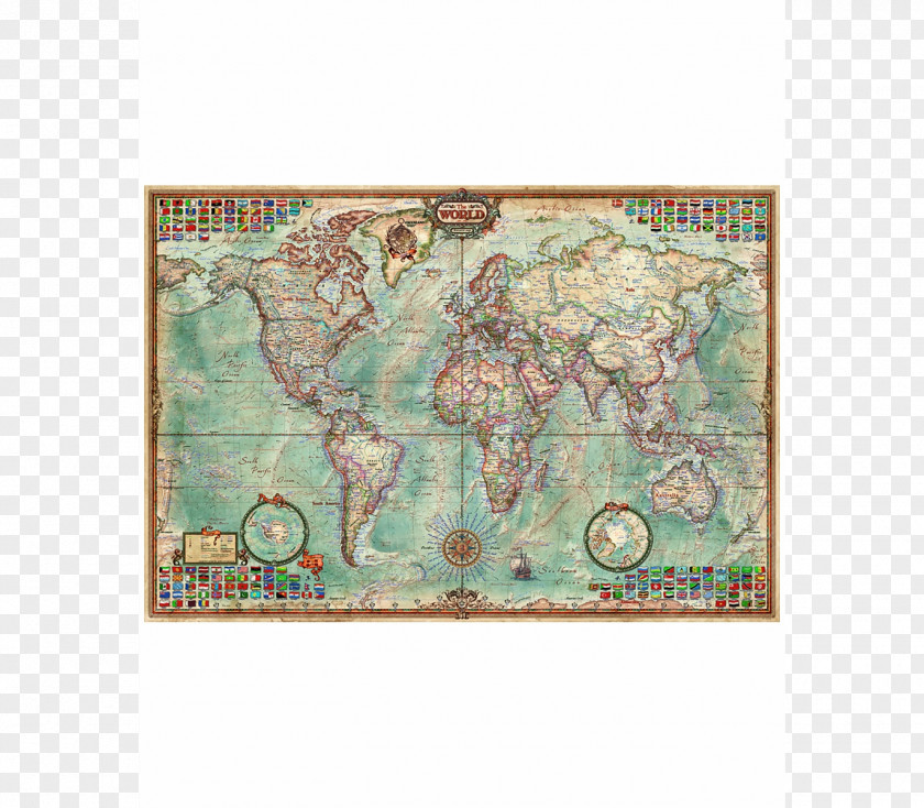 World Map Jigsaw Puzzles Educa Borràs PNG