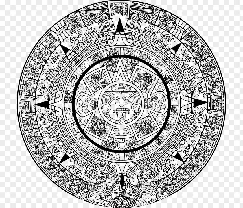 Aztec Calendar Stone Maya Civilization Clip Art PNG
