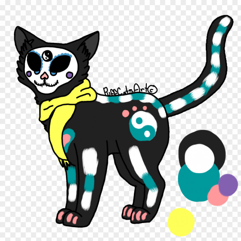Day Of The Dead Whiskers Cat Dog Clip Art PNG