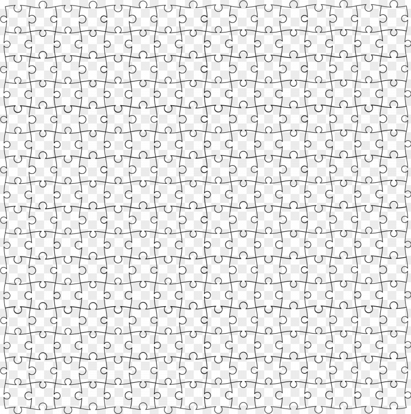 Puzzle Template Black And White Area Pattern PNG