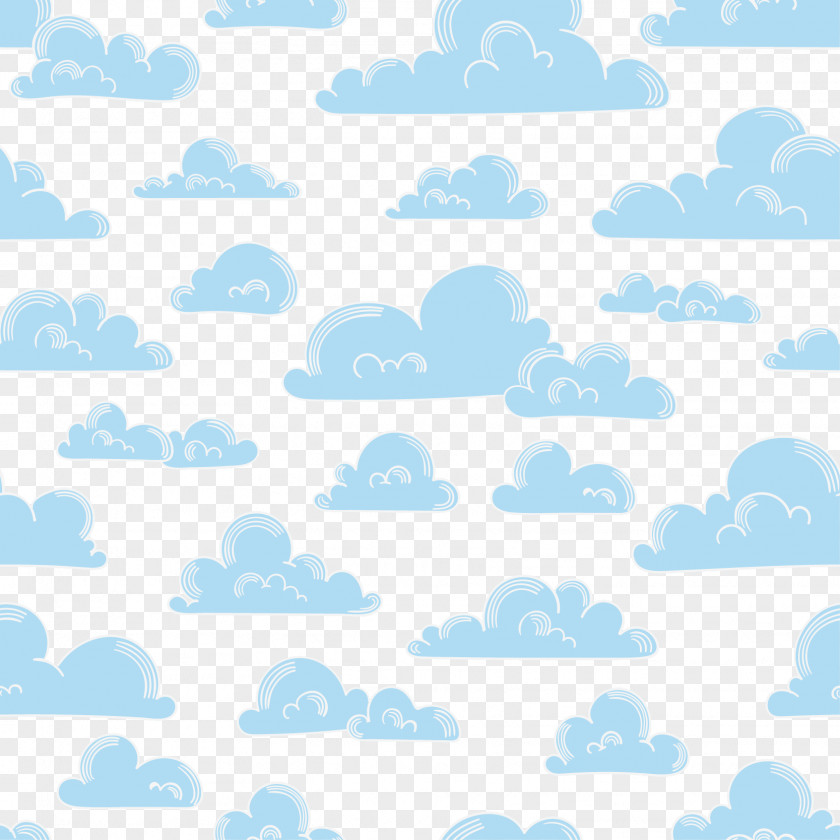 White-painted Clouds Seamless Background Vector Cloud Blue White PNG