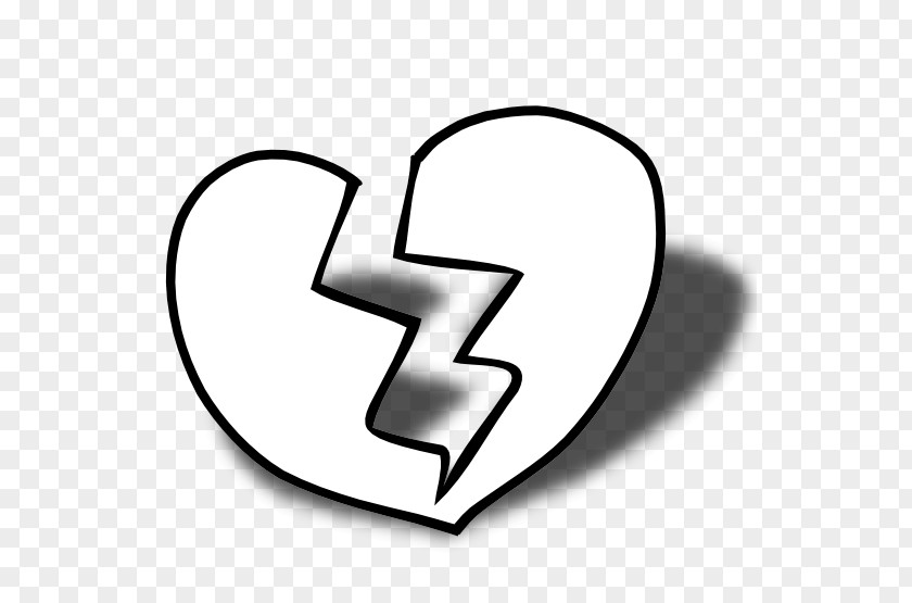 Broken Heart Clipart Black And White Clip Art PNG
