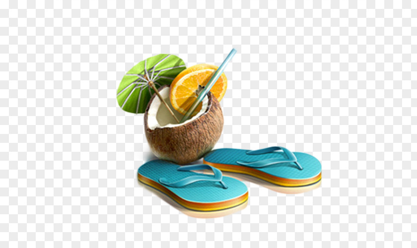 Coconut Juice,And The Characters Dragged Picture Icon Design PNG
