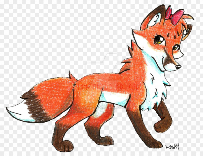 Fox Red Drawing Prismacolor Cartoon PNG