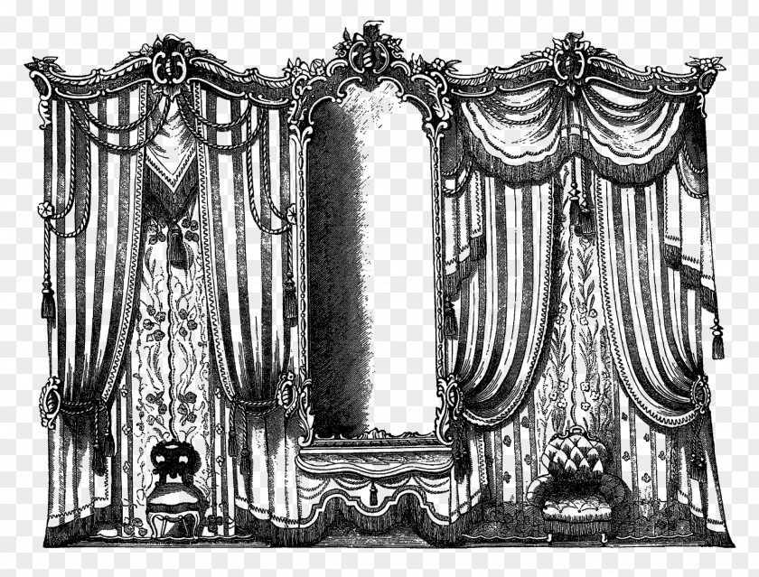 Curtains Monochrome Photography Picture Frames Pattern PNG