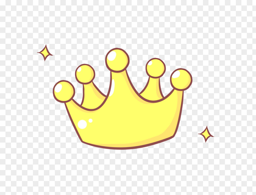 Floating Cartoon Crown Icon PNG