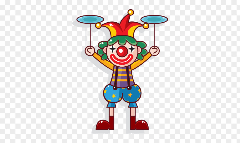 Circus Cartoon Clown Performance PNG