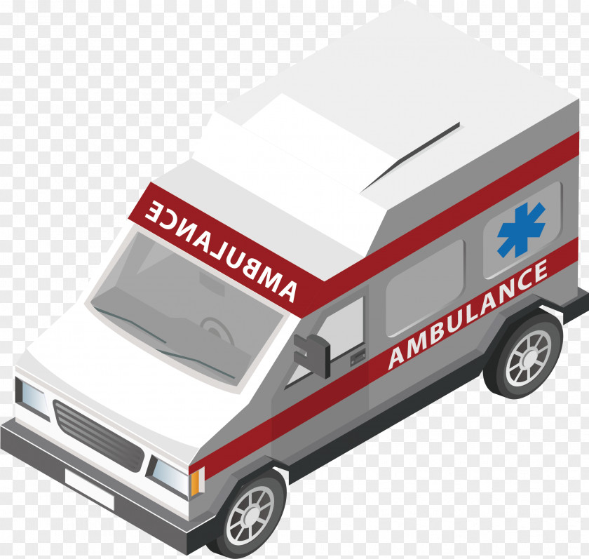 Emergency Car Cartoon Ambulance Paramedic Flat Design Icon PNG