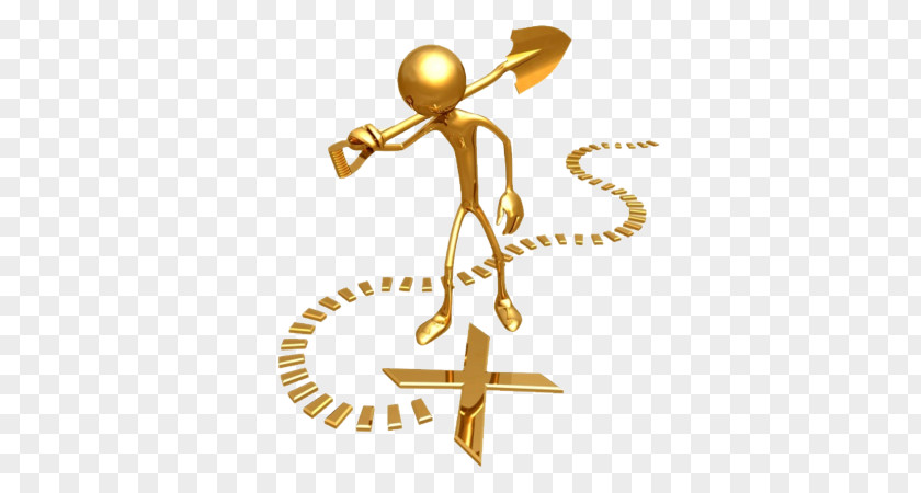 Gold Stick Figure Clip Art PNG