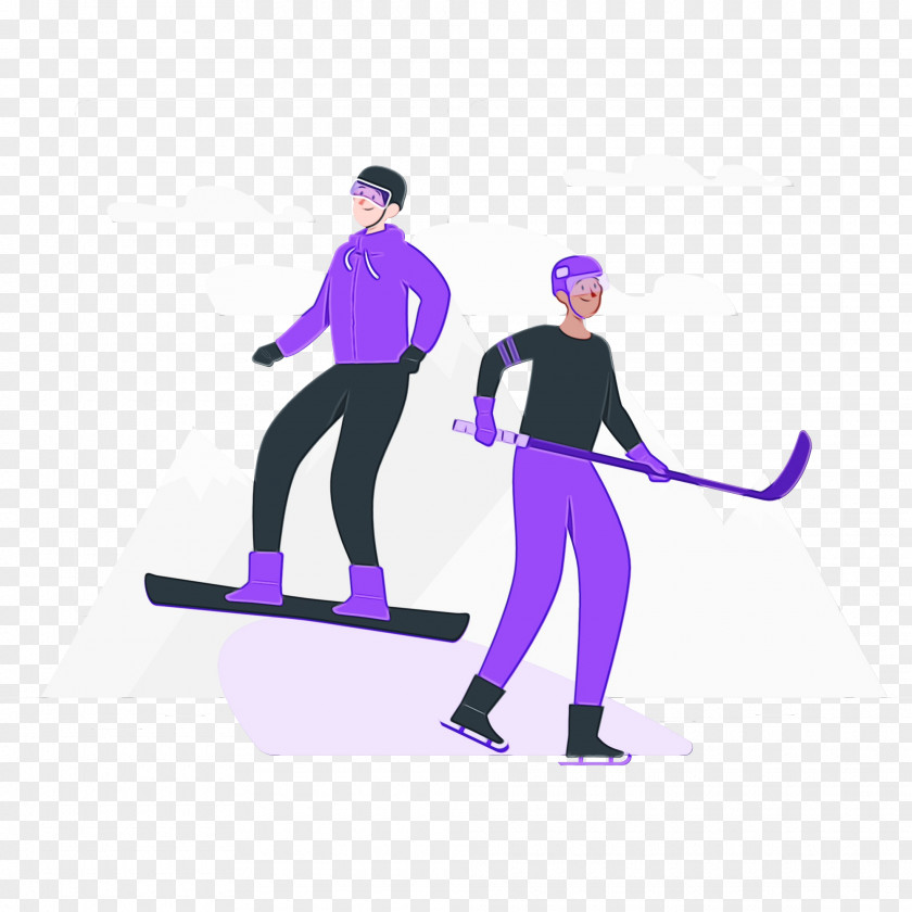 Ice Skate Skating Ski Pole Winter Sports Skiing PNG