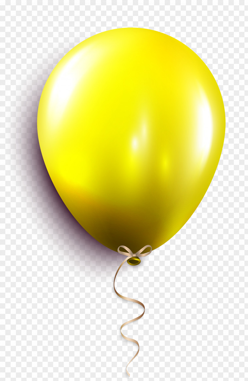 Small Crisp Yellow Balloon Sphere PNG