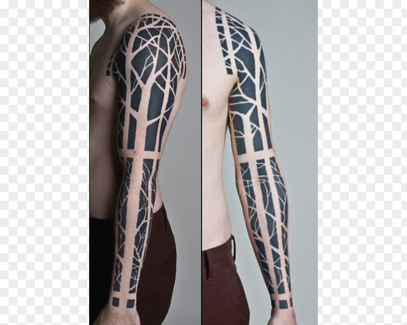 Black Tree Tattoo Polynesia Sleeve Artist PNG