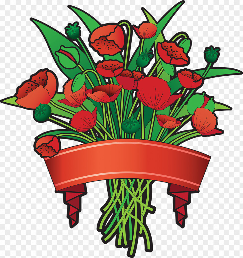 Poppy Flower Floral Design Clip Art PNG