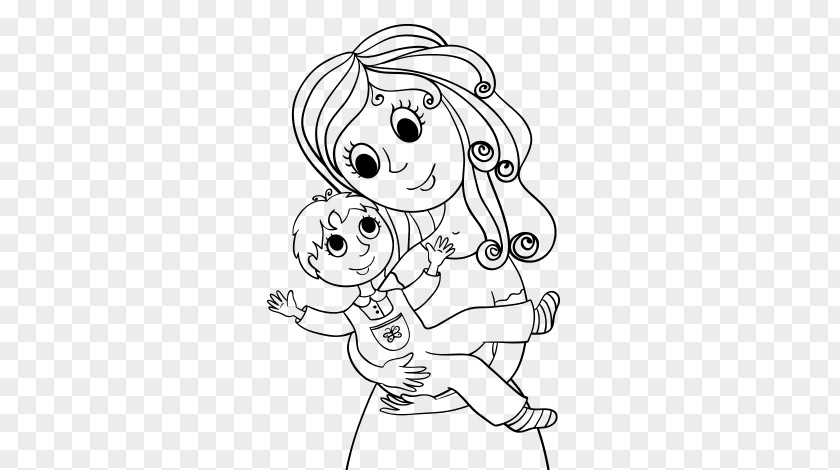 Child Drawing Mother Son Coloring Book PNG