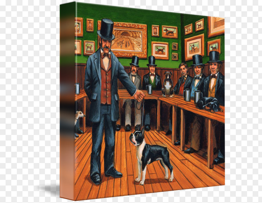 BOSTON TERRIER Boston Terrier Gallery Wrap Canvas Human Behavior Art PNG