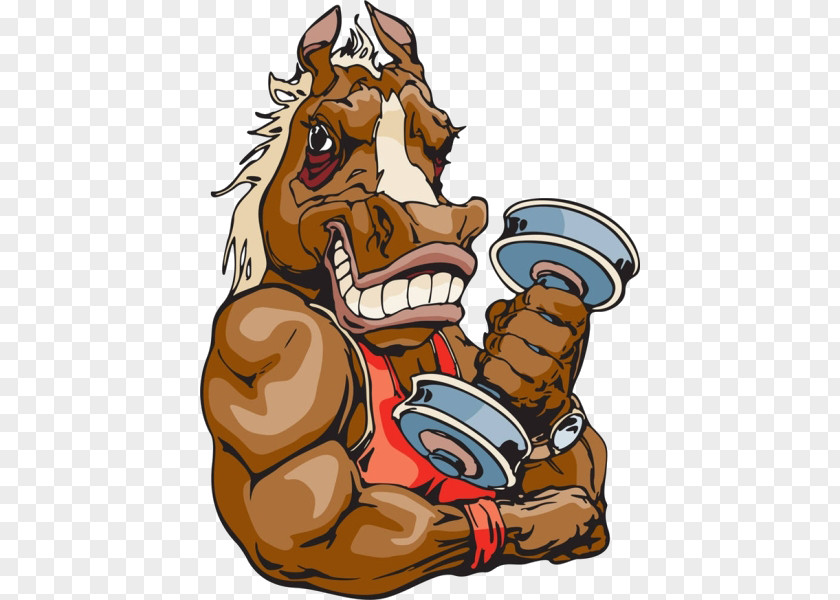 Cartoon Horse Material Sport Physical Fitness Illustration PNG