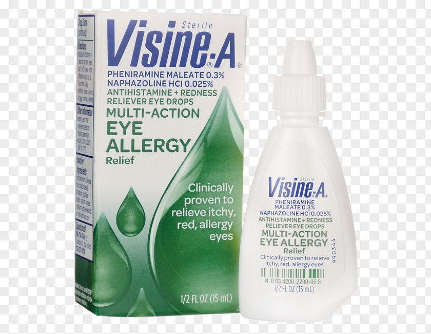 Eye-drops Lotion Visine-A Eye Allergy Relief Liquid PNG