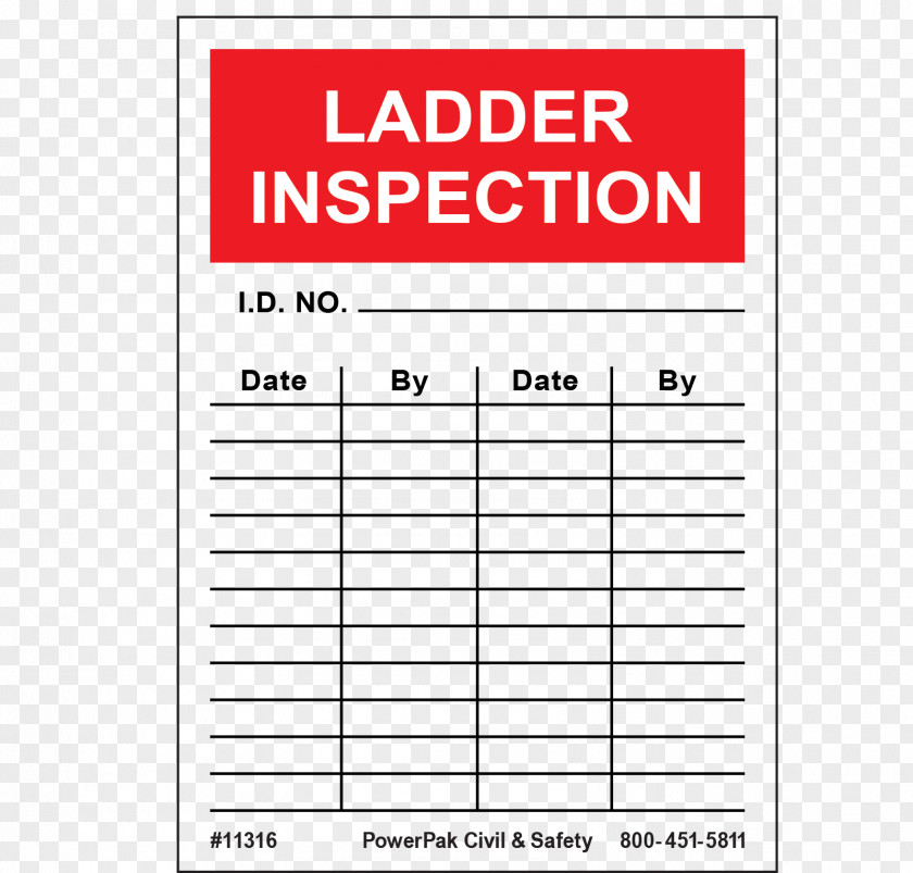 Ladder Inspection Occupational Safety And Health Administration Warning Label PNG