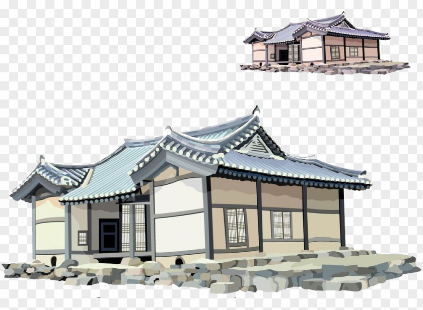 Retro House Forbidden City Architecture PNG