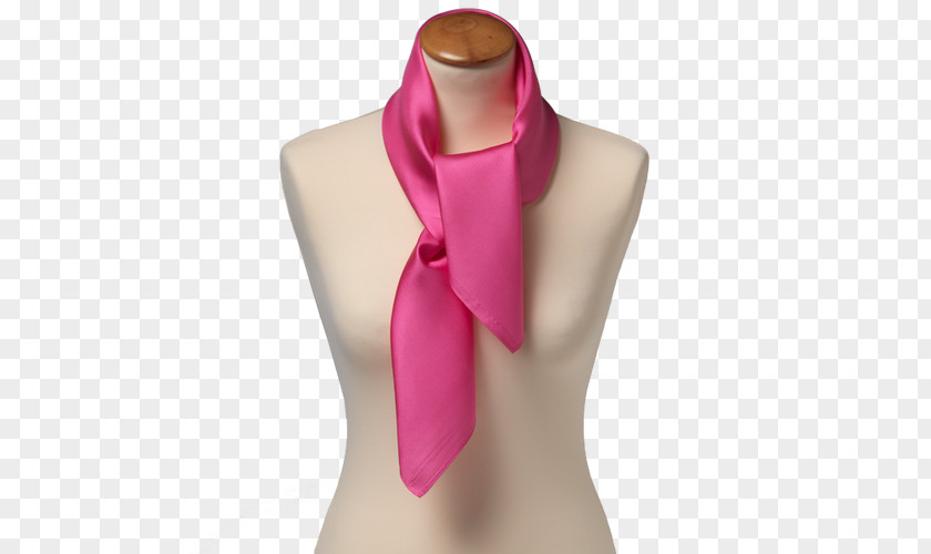 Scarf Neck Silk Pink M PNG