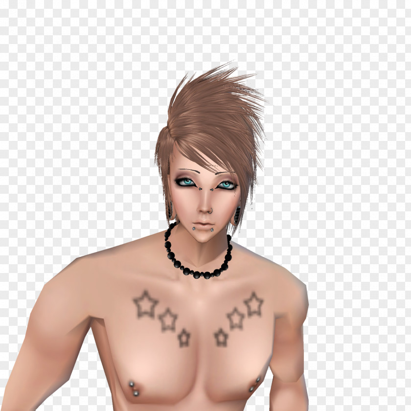 Finger Abziehtattoo Brown Hair PNG