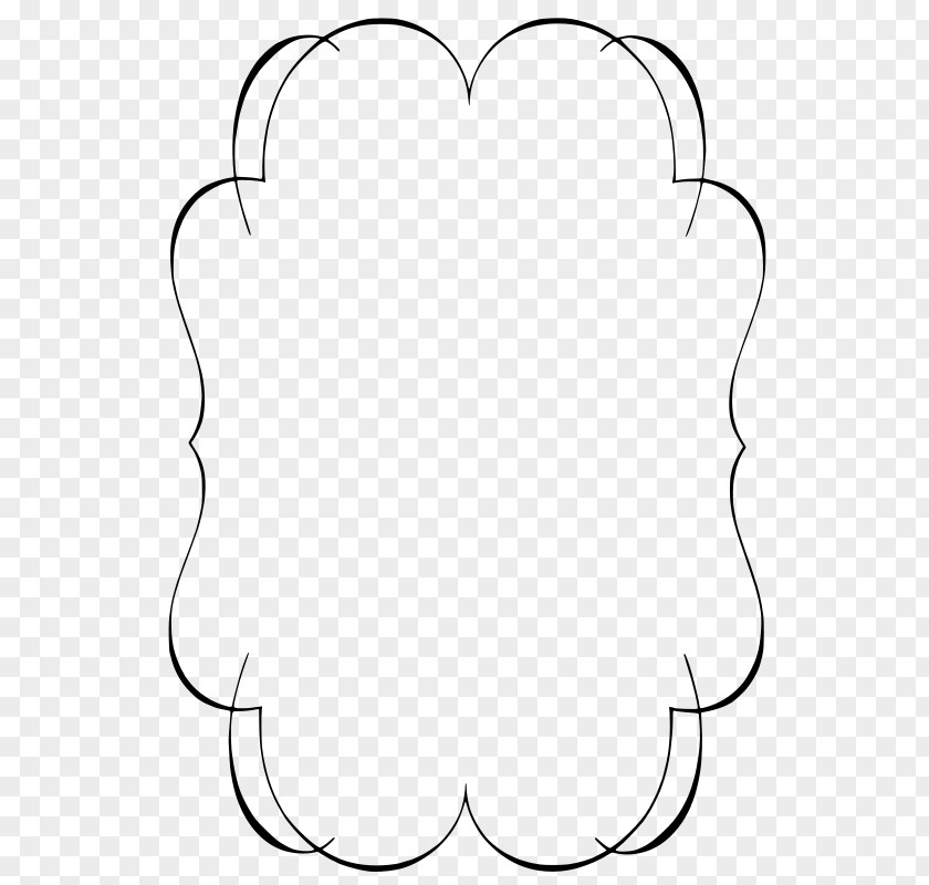 Leaf Line Art Heart Frame PNG