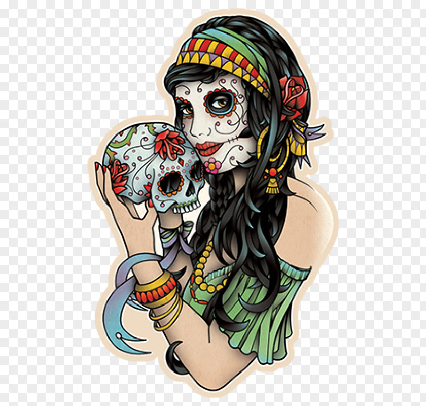 Calavera Pin-up Girl Day Of The Dead Skull Mexican Cuisine PNG girl of the cuisine, skull rock clipart PNG