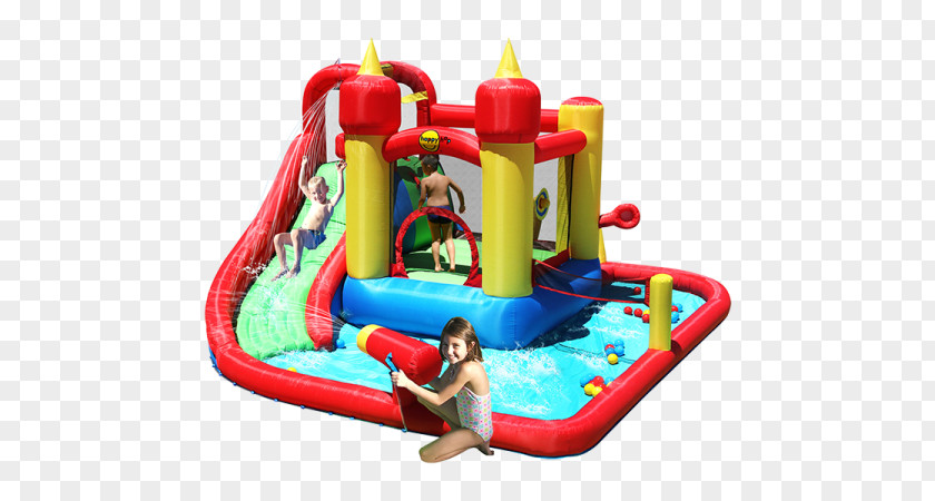 Castle Inflatable Bouncers Water Slide Park PNG