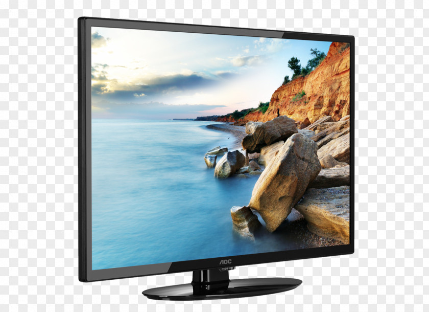 Led Tv Television Set LED-backlit LCD Computer Monitors AOC International PNG