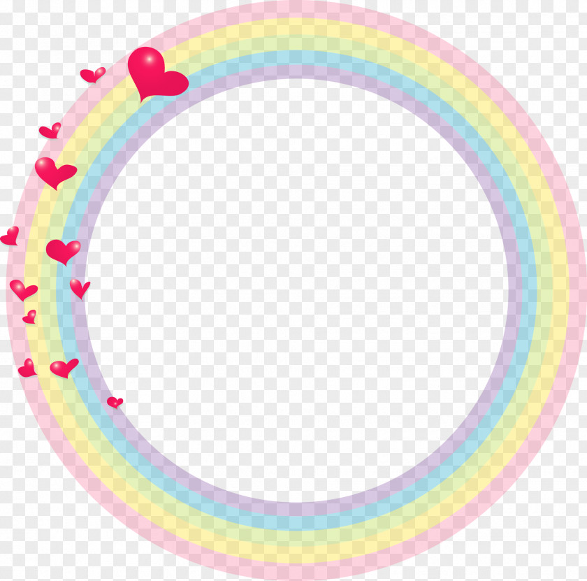 Rainbow Ring Text Decoration Circle Color PNG