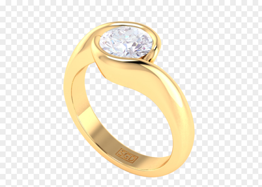 Round Bezel Setting Wedding Ring Product Design Body Jewellery PNG
