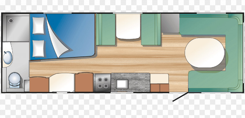 TRX Polar Caravans Floor Plan Bed Wagon PNG