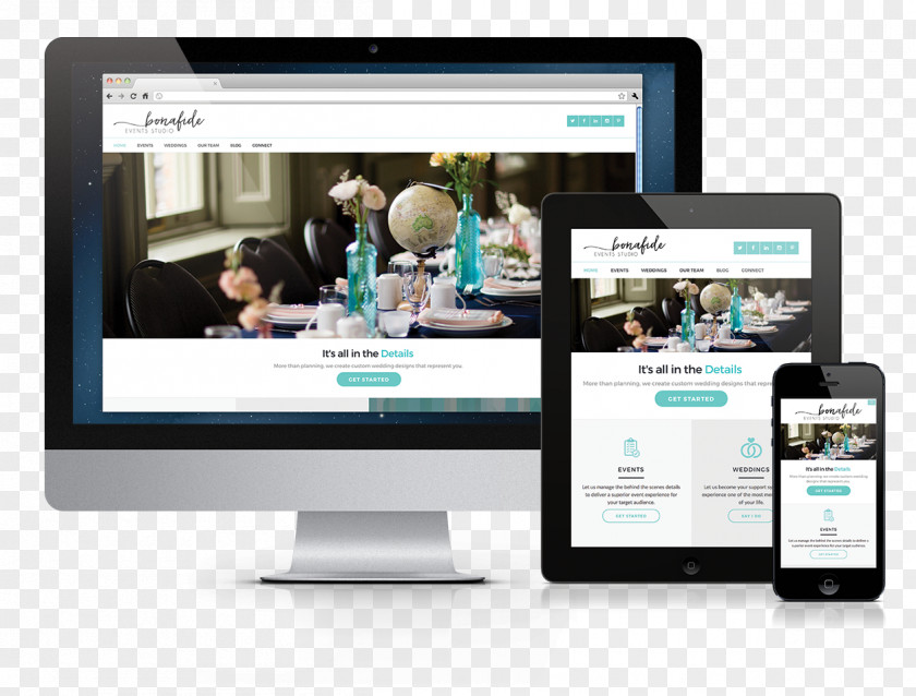 Web Design Responsive Digital Marketing Landing Page PNG