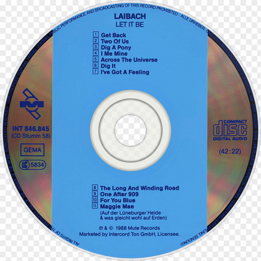 Compact Disc Let It Be Kapital Laibach Disk Image PNG