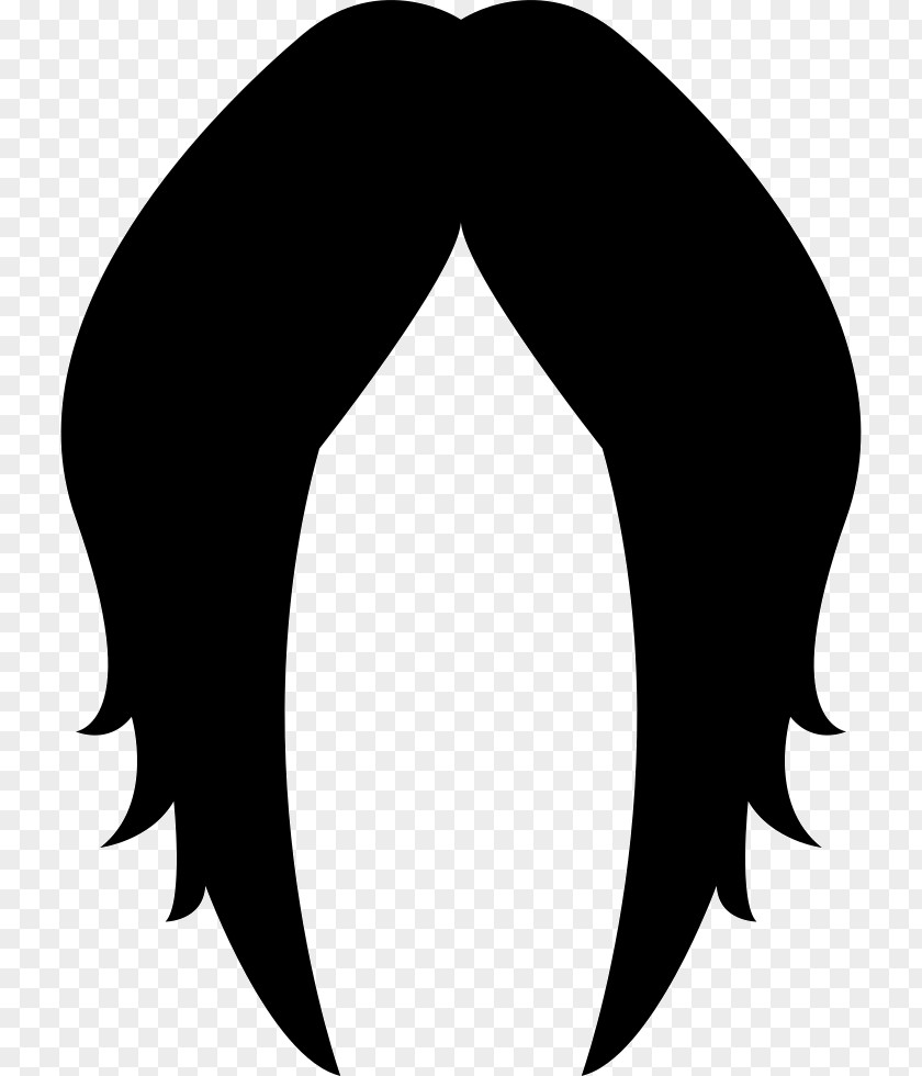 Silhouette Clip Art Black And White Wig PNG