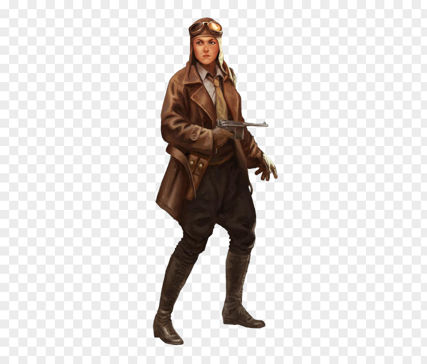 Western Steampunk Girls Dieselpunk Character Woman Art Design PNG