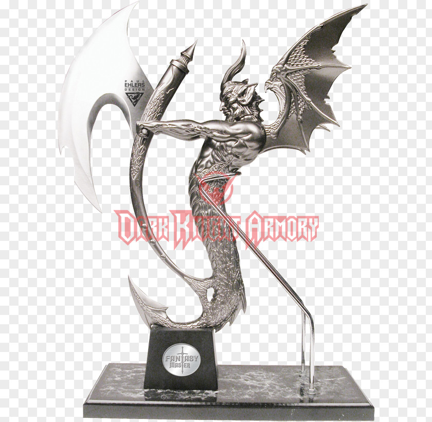 Fantasy Knight Bronze Sculpture Figurine PNG