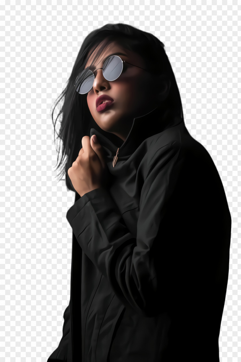 Sunglasses Black Hair Glasses PNG