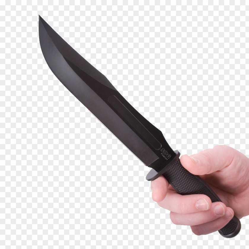 Tactical Black Knife In Hande Image Clip Art PNG