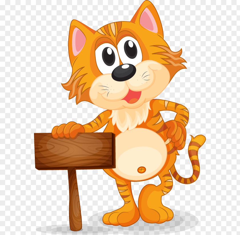 Vector Cartoon Cat Take Mupai Royalty-free Wood Vecteur Illustration PNG