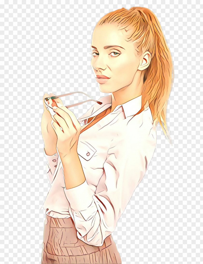 Gesture Brown Hair Blond Hairstyle Nose Long PNG