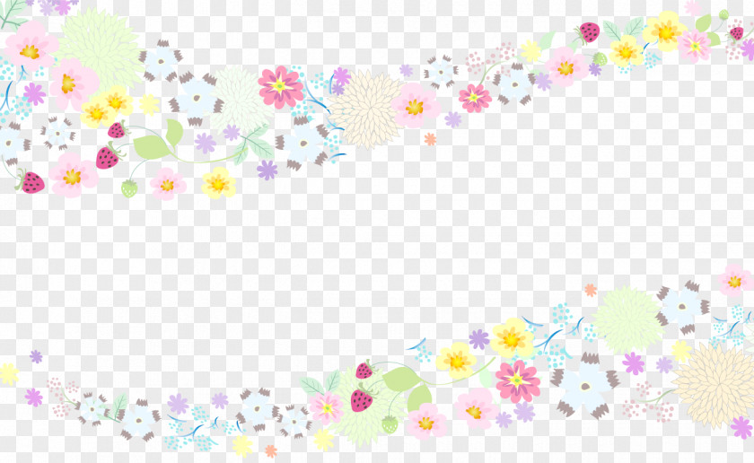 Small Hand-painted Floral Dividing Line Graphic Design Designer Picture Frame Pattern PNG