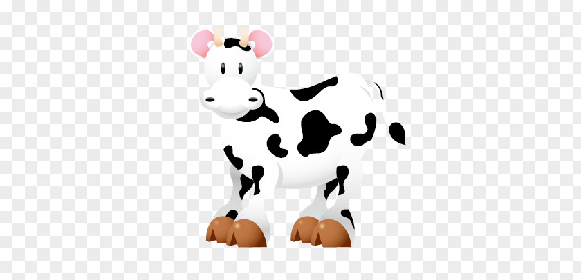 Dairy Cow Animal Discovery FREE Flashcard Learning English PNG