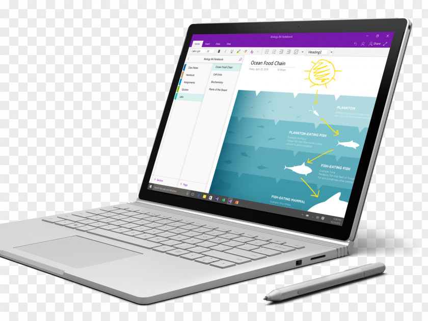 OneNote Laptop Intel Surface Book Microsoft 2-in-1 PC PNG