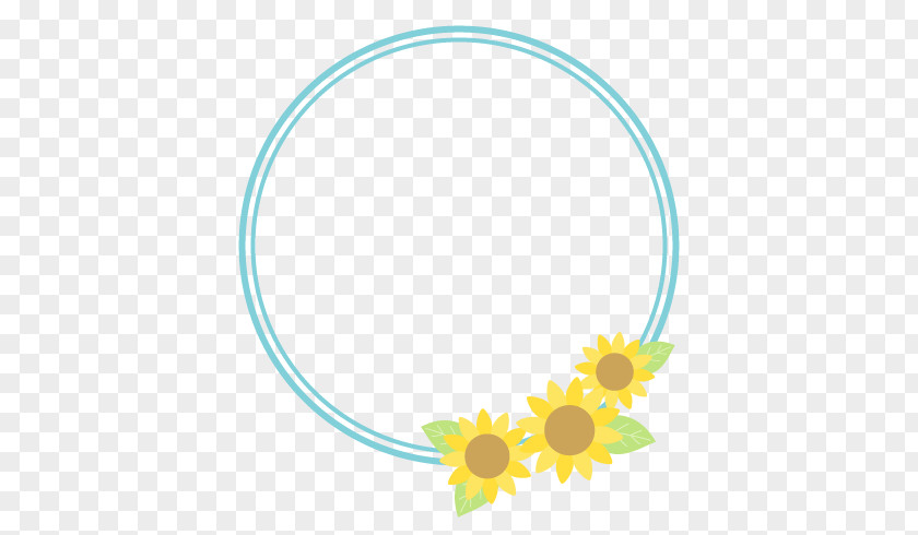 Circle Material Common Sunflower Graphics Illustration Text PNG