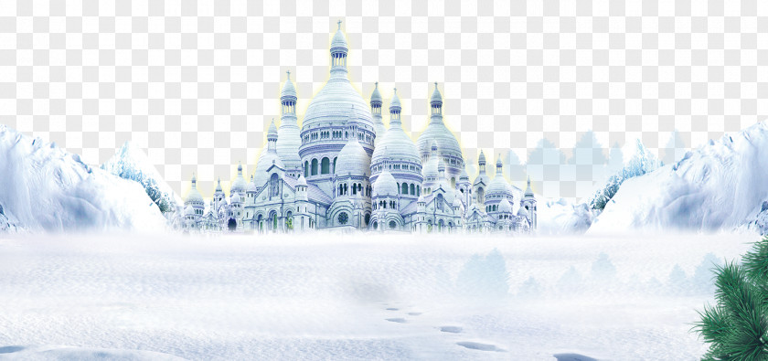 White Castle Snow Fort Winter PNG