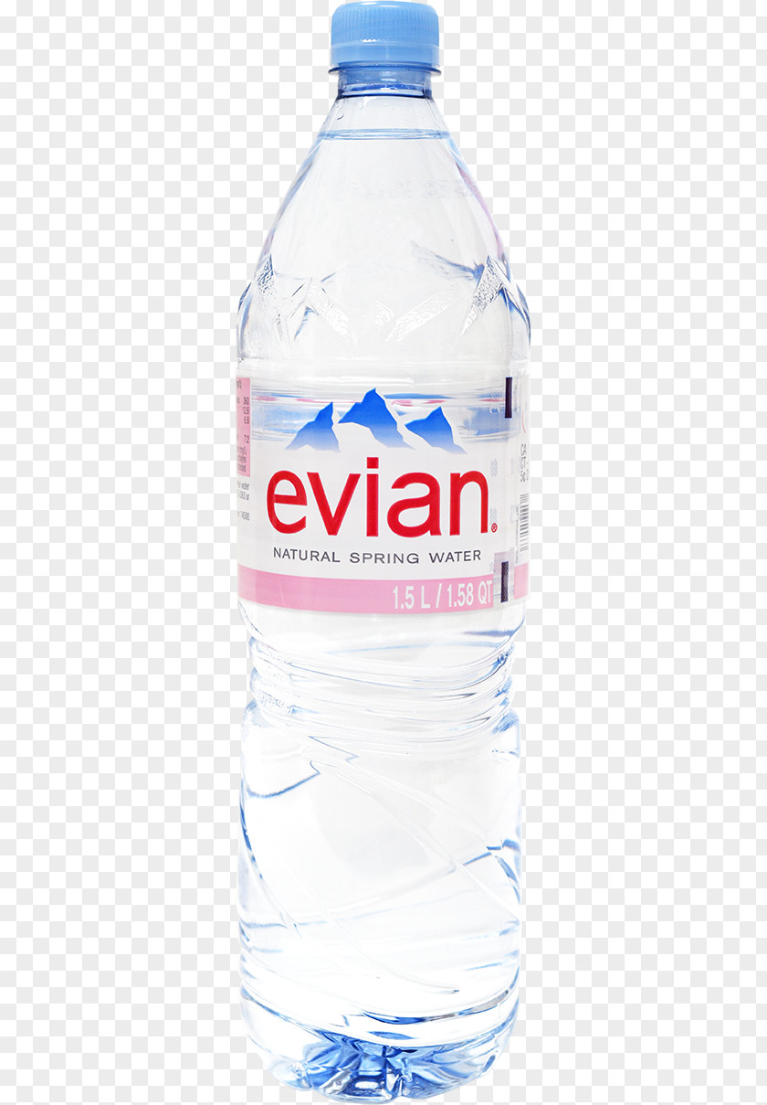 Evian Mineral Water Bottles Brumisateur Facial Spray PNG